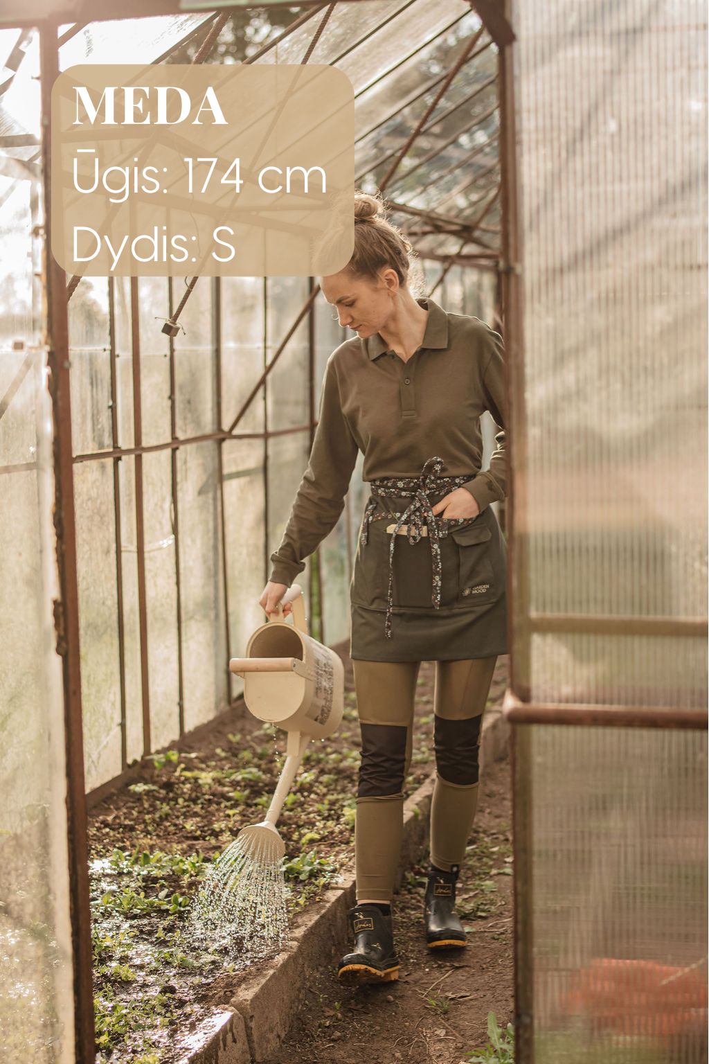 Limituotas komplektas "Gėlininkė" (prijuostė, marškinėliai, tamprės)